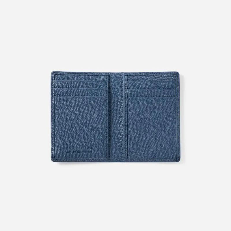 Sleek Vertical Wallet Blue