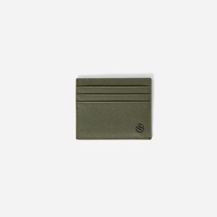 Slim Multi-Slot Card Wallet olive green