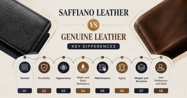 Saffiano Leather vs Genuine Leather: Key Differences