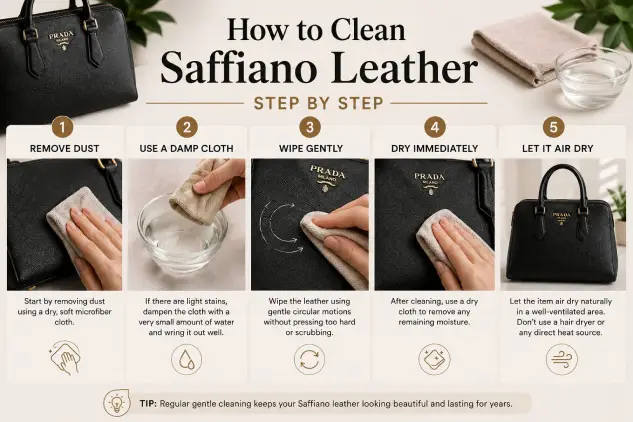 How to Clean Saffiano Leather Step by Step