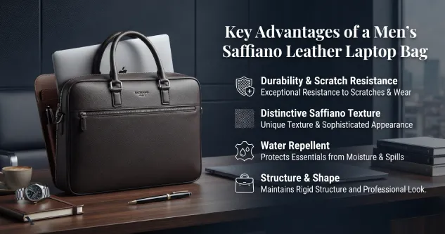 Key Advantages of a Men's Saffiano Leather Laptop Bag