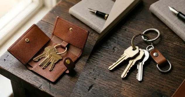 How Do You Choose Between a Saffiano Leather Key Pouch and a Keychain?