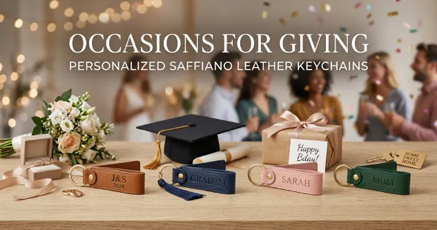 Occasions for Giving Personalized Saffiano Leather Keychains