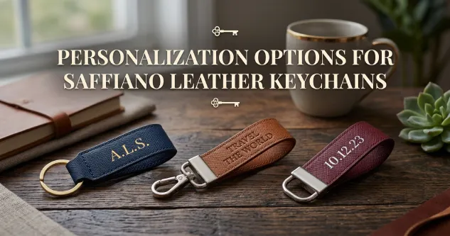 Personalization Options for Saffiano Leather Keychains
