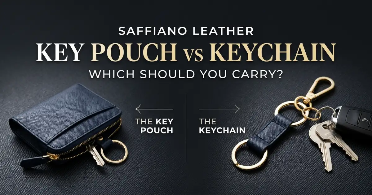 Saffiano Leather Key Pouch vs Keychain: Which Should You Carry?